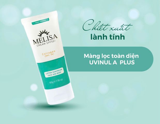 Kem Chống Nắng Melisa Cream 60g - SPF 50++ - Hỗ Trợ Nâng Tone, Bảo Vệ Da, Dưỡng Ẩm, Phù Hợp Mọi Loại Da
