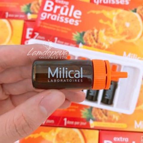 Nước Detox Milical Extra Brule Graisses Giảm Cân 7 ống x 10ml