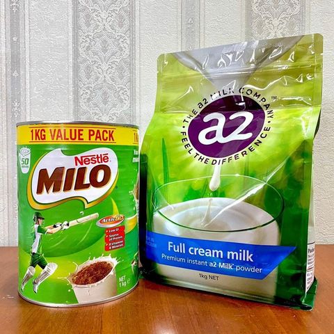 Combo Tăng Cân SỮA BỘT A2 NGUYÊN KEM MILO 1kg- Úc