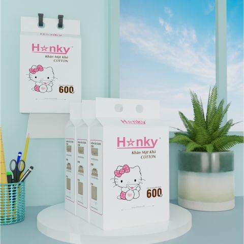 Khăn Mặt Khô Rút Treo Tường Đa Năng HANKY - Khăn Cotton Mềm Mịn Lau Mặt Tẩy Trang Không Gây Kích Ứng, Tiện Dụng cho Mọi Mục Đích