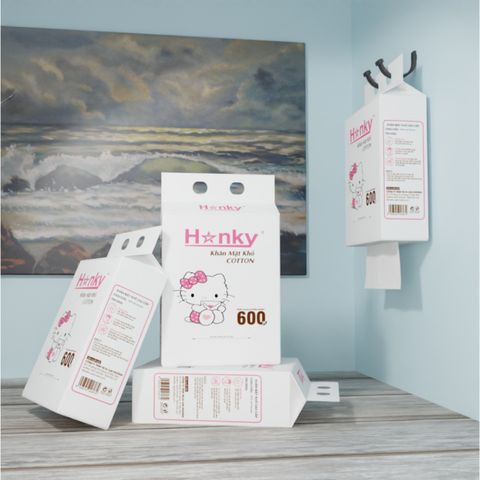 Khăn Mặt Khô Rút Treo Tường Đa Năng HANKY - Khăn Cotton Mềm Mịn Lau Mặt Tẩy Trang Không Gây Kích Ứng, Tiện Dụng cho Mọi Mục Đích