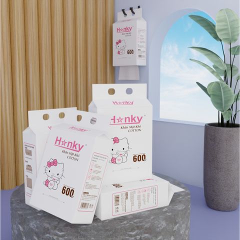 Khăn Mặt Khô Rút Treo Tường Đa Năng HANKY - Khăn Cotton Mềm Mịn Lau Mặt Tẩy Trang Không Gây Kích Ứng, Tiện Dụng cho Mọi Mục Đích