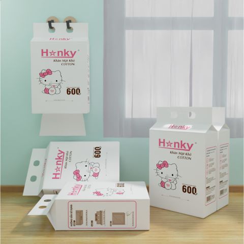 Khăn Mặt Khô Rút Treo Tường Đa Năng HANKY - Khăn Cotton Mềm Mịn Lau Mặt Tẩy Trang Không Gây Kích Ứng, Tiện Dụng cho Mọi Mục Đích