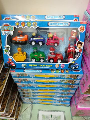 Đồ Chơi Đội Chó Cứu Hộ 777 A9 - Bộ 7 Nhân Vật và Xe Chạy Bằng Đà Phát Triển Sáng Tạo Cho Trẻ Em Từ 3 Tuổi trở lên
