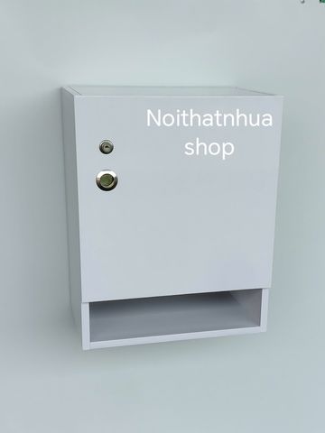 Tủ Đựng Đồ Treo Tường Có Khoá Màu Trắng - Tủ Đồ Đa Năng Tiện Lợi, Thiết Kế Gọn Gàng Cho Phòng Bếp, Đã Lắp Sẵn, Chất Liệu Nhựa Cao Cấp