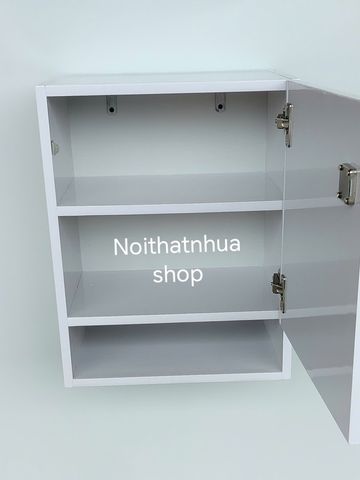 Tủ Đựng Đồ Treo Tường Có Khoá Màu Trắng - Tủ Đồ Đa Năng Tiện Lợi, Thiết Kế Gọn Gàng Cho Phòng Bếp, Đã Lắp Sẵn, Chất Liệu Nhựa Cao Cấp