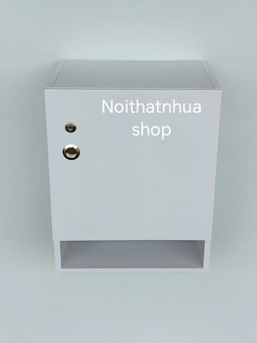 Tủ Đựng Đồ Treo Tường Có Khoá Màu Trắng - Tủ Đồ Đa Năng Tiện Lợi, Thiết Kế Gọn Gàng Cho Phòng Bếp, Đã Lắp Sẵn, Chất Liệu Nhựa Cao Cấp
