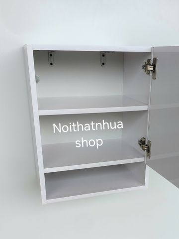 Tủ Đựng Đồ Treo Tường Có Khoá Màu Trắng - Tủ Đồ Đa Năng Tiện Lợi, Thiết Kế Gọn Gàng Cho Phòng Bếp, Đã Lắp Sẵn, Chất Liệu Nhựa Cao Cấp