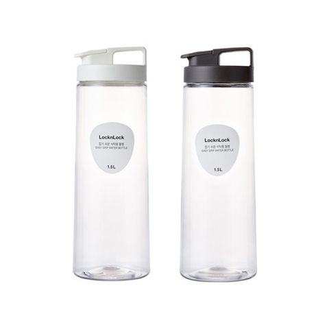 Bình Đựng Nước LocknLock Easy Grip HAP814 1.5L - Chịu Nhiệt Tới 60 Độ, Nhựa PET An Toàn, Dùng Tủ Lạnh, Màu Trắng Xám