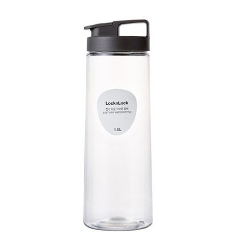 Bình Đựng Nước LocknLock Easy Grip HAP814 1.5L - Chịu Nhiệt Tới 60 Độ, Nhựa PET An Toàn, Dùng Tủ Lạnh, Màu Trắng Xám