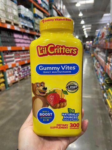 Kẹo dẻo bổ sung Vitamin L’il Critters Gummy Vites 300 viên cho trẻ từ 2 tuổi - Giúp trẻ phát triển toàn diện và ăn ngon miệng hơn