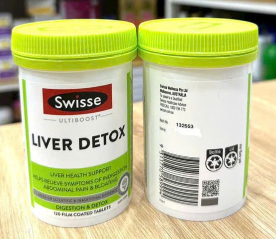 Viên Uống Bổ Gan Giải Độc Swisse Liver Detox 120 Viên - Hỗ Trợ Sức Khỏe Gan Tự Nhiên từ Cây Kế Sữa Úc