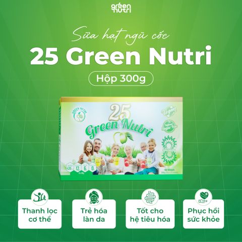 Sữa Hạt Ngũ Cốc 25 Green Nutri - Hộp 300g Hỗn Hợp 25 Loại Hạt Đậu, Đậu Phộng, Thuần Chay, Nguyên Liệu Tự Nhiên, Sống Khỏe
