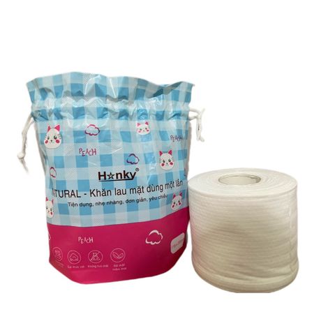 Khăn Mặt Khô Đa Năng Dùng 1 Lần Hanky - Cuộn Rút, 100% Cotton Mềm Mịn, Tiện Lợi Cho Vệ Sinh và Tẩy Trang Hàng Ngày