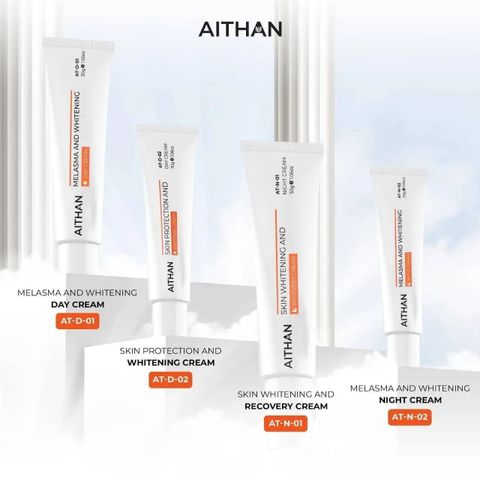 Bộ Kem Nám AITHAN UKA MELASMA & WHITENING 30g - Giảm Nám, Lão Hóa Chuyên Sâu - Bộ 4 Sản Phẩm Chăm Sóc Da Mặt An Toàn