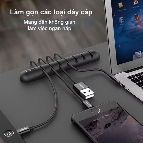 Combo 2 Giá Đỡ Kẹp Dây Sạc Điện Thoại UGREEN - 4 Khe Cắm Tiện Lợi, Giữ Gọn Gàng, Thích Hợp Cho Làm Việc và Sử Dụng Điện Thoại
