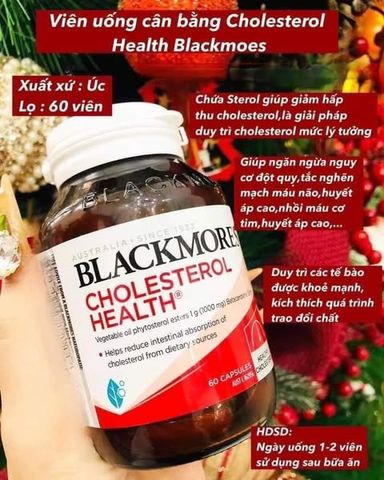 Viên Uống Giảm Cholesterol Blackmores Cholesterol Health 60 Viên
