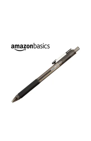 Hộp 12 chiếc bút bi Amazon Basics Mỹ - Màu đen, viết trơn, chữ đẹp, hoàn hảo cho học sinh, văn phòng và sáng tạo nghệ thuật.