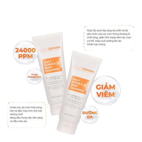 Tẩy Da Chết Body Sena Derma 200ml - Sản Phẩm Chăm Sóc Da Sạch Sâu, Tươi Mới và Mềm Mại từ Hàn Quốc