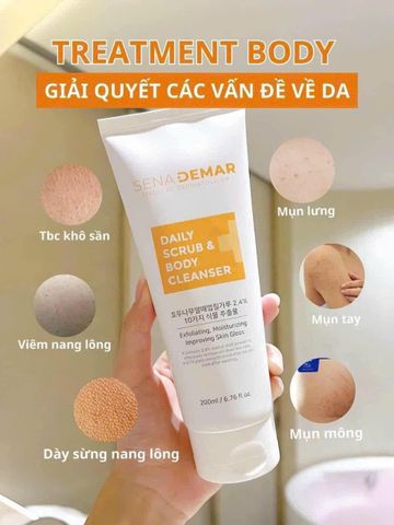 Tẩy Da Chết Body Sena Derma 200ml - Sản Phẩm Chăm Sóc Da Sạch Sâu, Tươi Mới và Mềm Mại từ Hàn Quốc