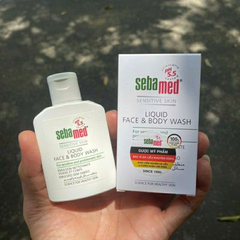 Sữa Rửa Mặt & Tắm Toàn Thân Sebamed Liquid Face & Body Wash 50ml - Chăm Sóc Da Nhạy Cảm - PH 5.5, Dưỡng Ẩm, Kiểm Nghiệm Da Liễu