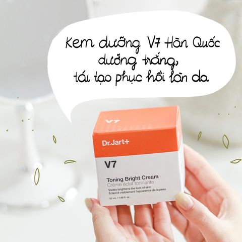 Kem Dưỡng Trắng Da, Tr.ị Thâm Nám V7 Toning Light Dr.Jart+ 50ml Hàn Quốc Chính Hãng