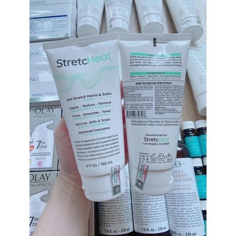 Kem tr.ị rạn da và chống sẹo cho mẹ bầu và sau sinh StretcHeal hàng Mỹ 180ml