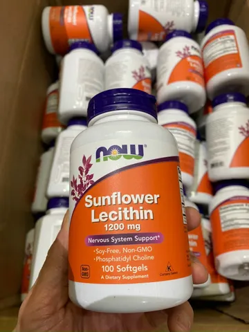 Viên Uống Ngừa Tắc Tia Sữa Now Foods Sunflower Lecithin 1200mg lọ 100 viên