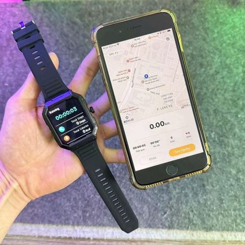 Đồng Hồ Thông Minh Ambrane Fitshot Axis GPS - Theo Dõi Sức Khỏe, Tích Hợp GPS, Chống Nước, Pin Lâu - Thiết Kế Đẹp Dành Cho Nam