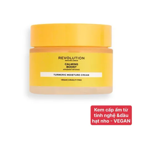 Kem dưỡng ẩm ​​tinh chất nghệ và dầu hạt nho Revolution 50ml nội địa Anh