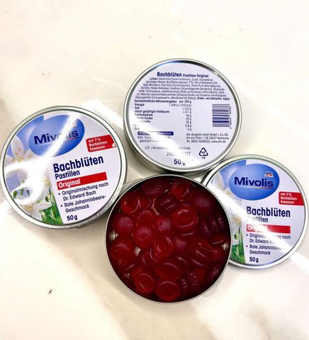 Viên Ngậm Tăng Đề Kháng Mivolis Bachbluten Bạch Hoa Xà Thiệt Thảo 50g - Kẹo Dinh Dưỡng Giúp Trẻ Em Khỏe Mạnh và Ngủ Ngon