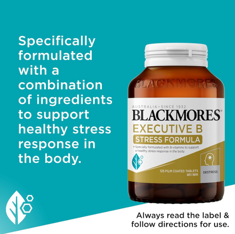 Viên uống giảm căng thẳng Blackmores Executive B Stress Formular 125 viên - Úc