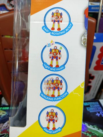 Đồ Chơi Robot Chạy Bằng Pin Có Đèn LED & Âm Thanh - Đồ Chơi Sáng Tạo Cho Trẻ Em Vui Chơi & Học Hỏi