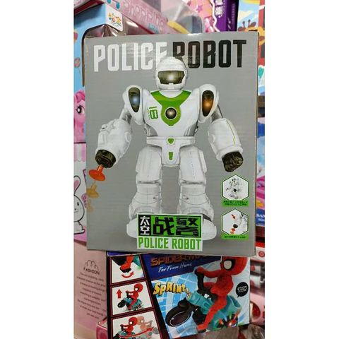 Robot Chạy Bằng Pin Có Đèn LED và Âm Thanh - Đồ Chơi Trẻ Em Tương Tác Phát Triển Tư Duy Sáng Tạo, Chất Liệu Nhựa Bền Bỉ, Dành Cho Trẻ Từ 3 Tuổi