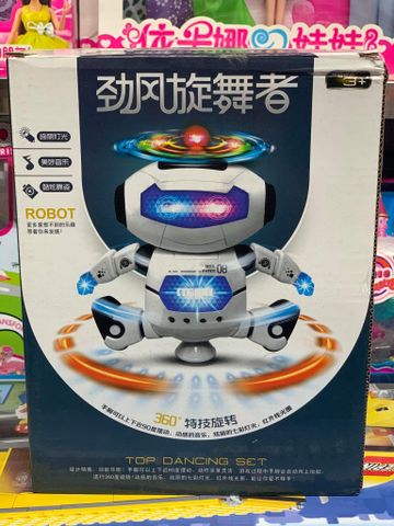 Đồ Chơi Robot Xoay 360 Độ Có Đèn và Âm Thanh - Đồ Chơi Sáng Tạo Phát Triển Trí Tuệ Cho Trẻ Em 3 Tuổi Trở Lên