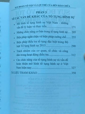 Suy Đoán Vô Tội & Lợi Thế Bên Bào Chữa - Sách Luật PGS.TS Nguyễn Thái Phúc | Xuất Bản Công An Nhân Dân, 368 Trang