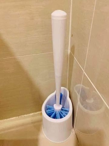 Cọ Bồn Cầu Vileda PowerBrush - Chổi Vệ Sinh Toilet Nhanh Sạch, Thiết Kế Đầu Phụ Tiện Lợi, Bộ Sản Phẩm Có Cốc Đựng