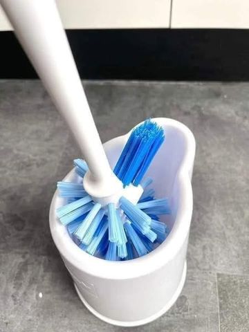 Cọ Bồn Cầu Vileda PowerBrush - Chổi Vệ Sinh Toilet Nhanh Sạch, Thiết Kế Đầu Phụ Tiện Lợi, Bộ Sản Phẩm Có Cốc Đựng