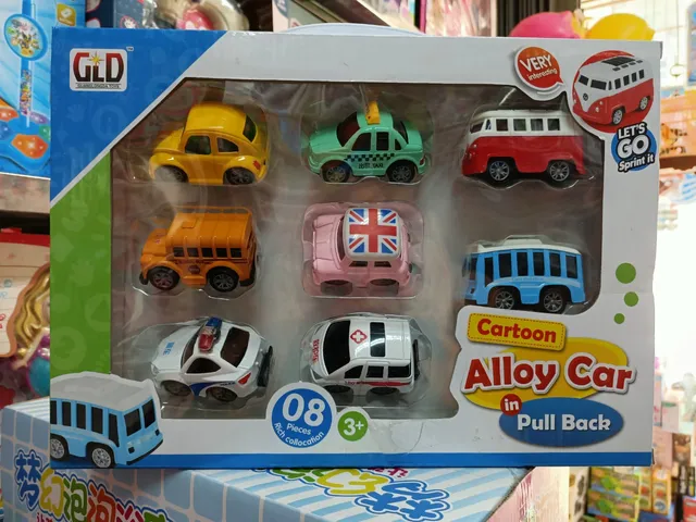 Bộ đồ chơi 8 xe ô tô sắt chạy bằng đà 803045 Cartoon Alloy Car