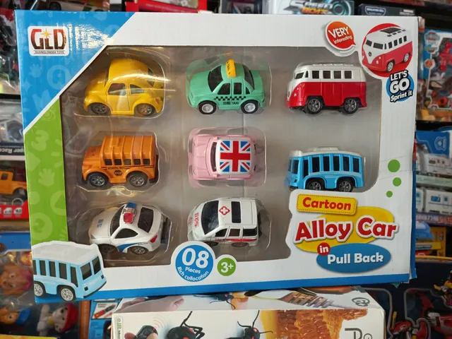 Bộ đồ chơi 8 xe ô tô sắt chạy bằng đà 803045 Cartoon Alloy Car