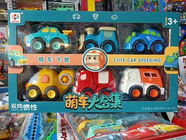 Bộ đồ chơi 6 xe ô tô hoạt hình Poli Robocar chạy bằng đà BJ669