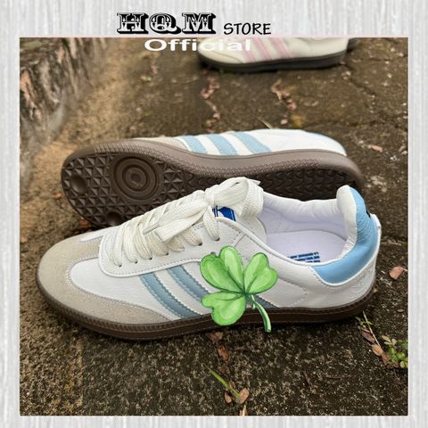 Giày Adidas Samba OG Baby Blue Cloud White - Sneaker Nữ Cao Cấp Thoải Mái, Phong Cách Trẻ Trung, Hàng Chính Hãng
