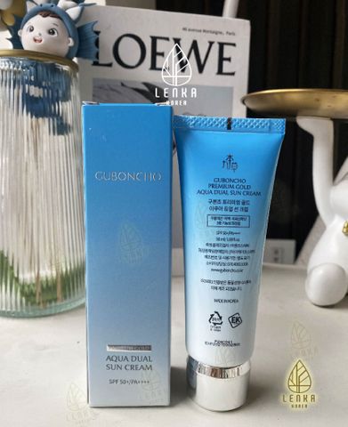 Kem Chống Nắng Kép Vàng GUBONCHO Premium Gold Dual Sun Cream SPF50+ PA++++ - Dưỡng Ẩm và Nâng Tông Da Tự Nhiên 50ml