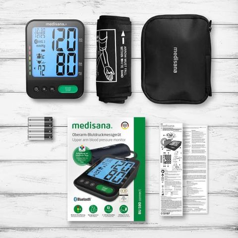 Máy Đo Huyết Áp Bắp Tay Medisana Bluetooth BU 580 - Thiết Bị Y Tế Chính Xác Kết Nối Ứng Dụng Vitadock+ Cho iOS & Android