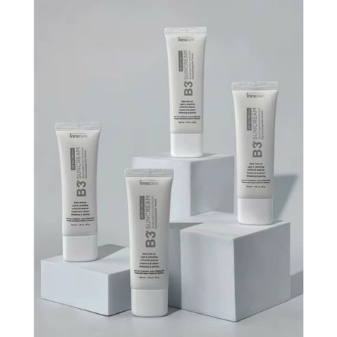 Kem Chống Nắng Nâng Tone Innoskin B3+ SPF50+ PA++++ 50g - Bảo Vệ Da Khỏi Tia UV và Làm Sáng Da Tự Nhiên