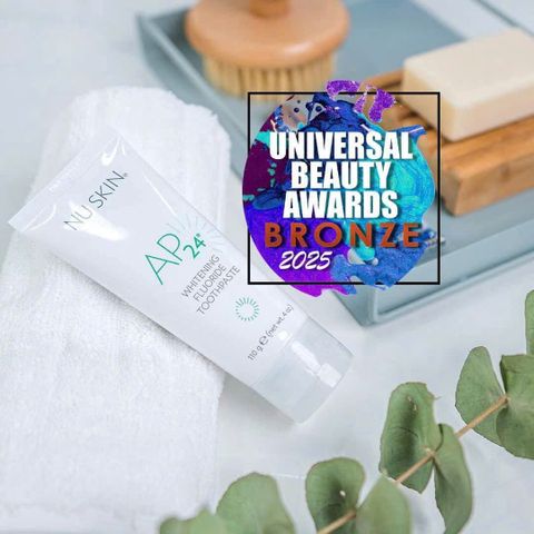 Kem đánh răng trắng sáng AP24 Nuskin 110g - Ngăn ngừa mảng bám, bảo vệ men răng, sản phẩm chăm sóc răng miệng hàng Mỹ