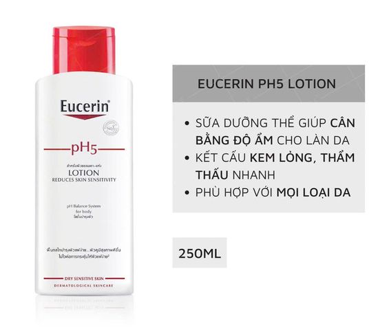 Eucerin sữa dưỡng thể dành cho da nhạy cảm PH5 lotion 250ml 215234