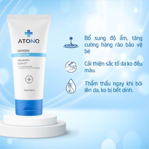 Sữa dưỡng ẩm hữu cơ Atono2 Oxygen Lotion, chuyên dành cho da nhạy cảm, khô, ngứa 160g 215240