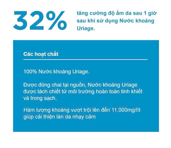 Uriage Xịt khoáng dưỡng ẩm cân bằng da URIAGE THERMAL WATER 50ml 215245