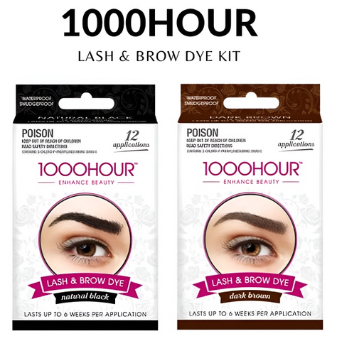 Bộ Nhuộm Lông Mày Và Mi 1000 Hour - Dễ Dàng Tự Nhuộm Tại Nhà, Bền Màu Suốt 6 Tuần, Chống Thấm Nước, Chuyên Dụng Cho Phái Đẹp